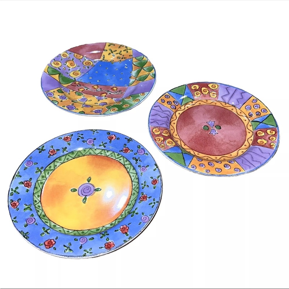 Sango Sweet Shoppe Sue Zipkin Salad Plates set bundle of 3